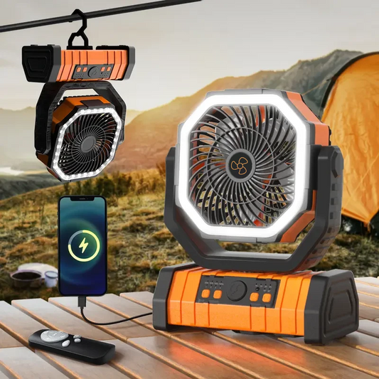 Compact Rechargeable Fan with LED